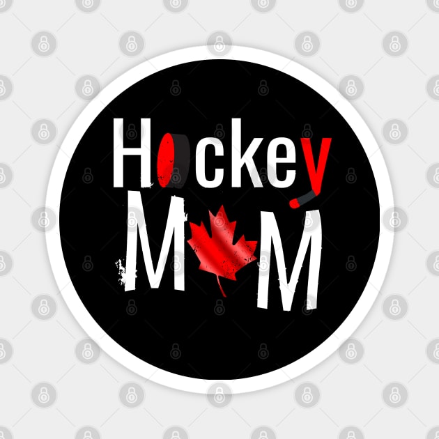 All Canadian Hockey Mom Magnet by M Dee Signs